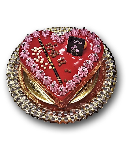 T. 6 RAC. ENAMORADOS CHOCOLATE ROJO CON NATA DE FRESA   0.700 GR